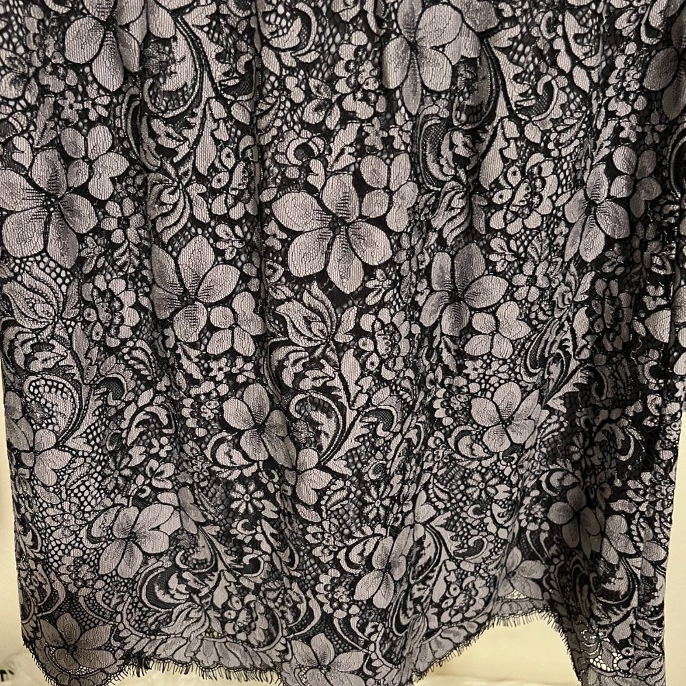 For Love and Lemons Theodora Bell Sleeve Mini Lace Dress Vintage Gray Small - Picture 11 of 11